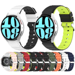 Two Color Horizontal Silicone Watch Band, For Samsung Galaxy Watch 4, For Samsung Galaxy Watch 4 Classic 46mm, For Samsung Galaxy Watch 3 41mm