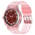 Integriertes TPU-Armband in Gletscherblau, für Samsung Galaxy Watch6 Classic 47 mm R960, für Samsung Galaxy Watch6 Classic 43 mm R950