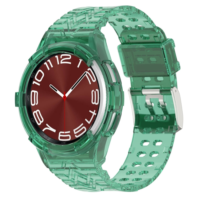 Integriertes TPU-Armband in Gletscherblau, für Samsung Galaxy Watch6 Classic 47 mm R960, für Samsung Galaxy Watch6 Classic 43 mm R950