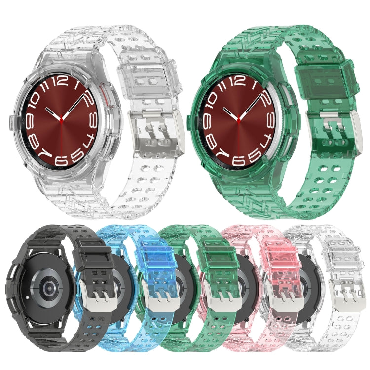 Integriertes TPU-Armband in Gletscherblau, für Samsung Galaxy Watch6 Classic 47 mm R960, für Samsung Galaxy Watch6 Classic 43 mm R950