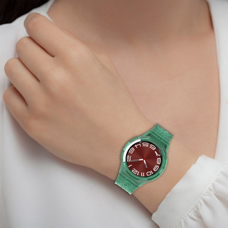 Integriertes TPU-Armband in Gletscherblau, für Samsung Galaxy Watch6 Classic 47 mm R960, für Samsung Galaxy Watch6 Classic 43 mm R950