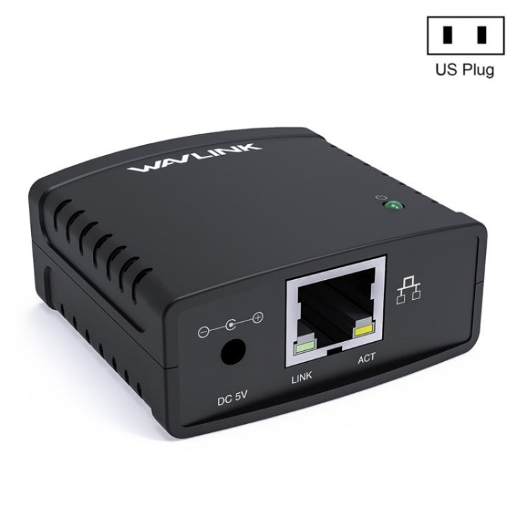WAVLINK NU72P11 100Mbps Netzwerk-Druckserver USB 2.0 Netzwerkdrucker Netzteil, US-Stecker, UK-Stecker, EU-Stecker, AU-Stecker