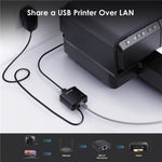 WAVLINK NU72P11 100Mbps Netzwerk-Druckserver USB 2.0 Netzwerkdrucker Netzteil, US-Stecker, UK-Stecker, EU-Stecker, AU-Stecker