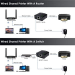 WAVLINK NU72P11 100Mbps Netzwerk-Druckserver USB 2.0 Netzwerkdrucker Netzteil, US-Stecker, UK-Stecker, EU-Stecker, AU-Stecker