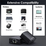 WAVLINK NU72P11 100Mbps Netzwerk-Druckserver USB 2.0 Netzwerkdrucker Netzteil, US-Stecker, UK-Stecker, EU-Stecker, AU-Stecker