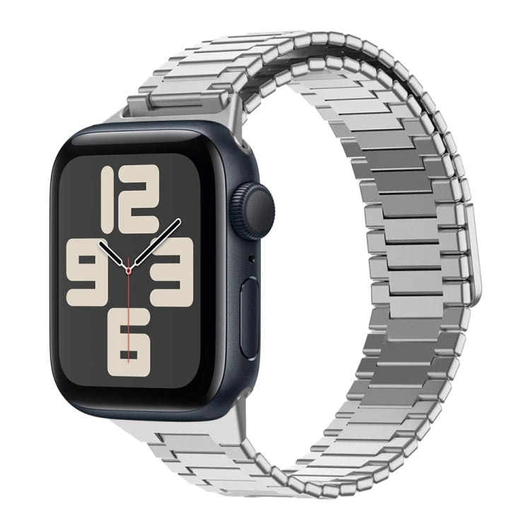 Magnetisches Uhrenarmband aus Bambus-Edelstahlmetall, für Apple Watch SE 2023 44mm, für Apple Watch SE 2023 40mm, für Apple Watch Ultra 2 49mm, für Apple Watch Series 9 45mm, für Apple Watch Series 9 41mm, für Apple Watch Ultra 49mm