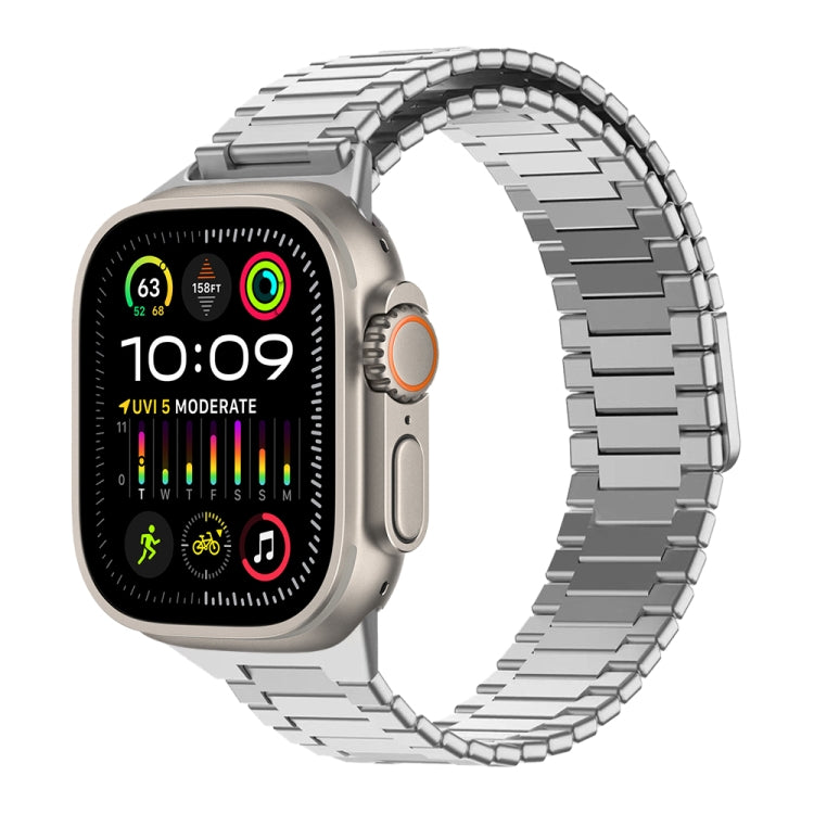 Magnetisches Uhrenarmband aus Bambus-Edelstahlmetall, für Apple Watch SE 2023 44mm, für Apple Watch SE 2023 40mm, für Apple Watch Ultra 2 49mm, für Apple Watch Series 9 45mm, für Apple Watch Series 9 41mm, für Apple Watch Ultra 49mm