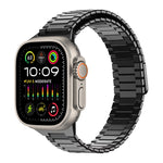 Magnetisches Uhrenarmband aus Bambus-Edelstahlmetall, für Apple Watch SE 2023 44mm, für Apple Watch SE 2023 40mm, für Apple Watch Ultra 2 49mm, für Apple Watch Series 9 45mm, für Apple Watch Series 9 41mm, für Apple Watch Ultra 49mm