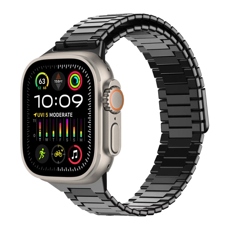 Magnetisches Uhrenarmband aus Bambus-Edelstahlmetall, für Apple Watch SE 2023 44mm, für Apple Watch SE 2023 40mm, für Apple Watch Ultra 2 49mm, für Apple Watch Series 9 45mm, für Apple Watch Series 9 41mm, für Apple Watch Ultra 49mm