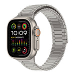 Magnetisches Uhrenarmband aus Bambus-Edelstahlmetall, für Apple Watch SE 2023 44mm, für Apple Watch SE 2023 40mm, für Apple Watch Ultra 2 49mm, für Apple Watch Series 9 45mm, für Apple Watch Series 9 41mm, für Apple Watch Ultra 49mm
