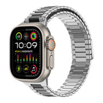 Magnetisches Uhrenarmband aus Bambus-Edelstahlmetall, für Apple Watch SE 2023 44mm, für Apple Watch SE 2023 40mm, für Apple Watch Ultra 2 49mm, für Apple Watch Series 9 45mm, für Apple Watch Series 9 41mm, für Apple Watch Ultra 49mm