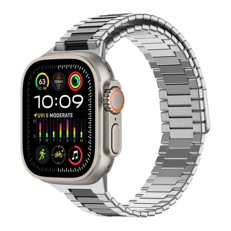 Magnetisches Uhrenarmband aus Bambus-Edelstahlmetall, für Apple Watch SE 2023 44mm, für Apple Watch SE 2023 40mm, für Apple Watch Ultra 2 49mm, für Apple Watch Series 9 45mm, für Apple Watch Series 9 41mm, für Apple Watch Ultra 49mm