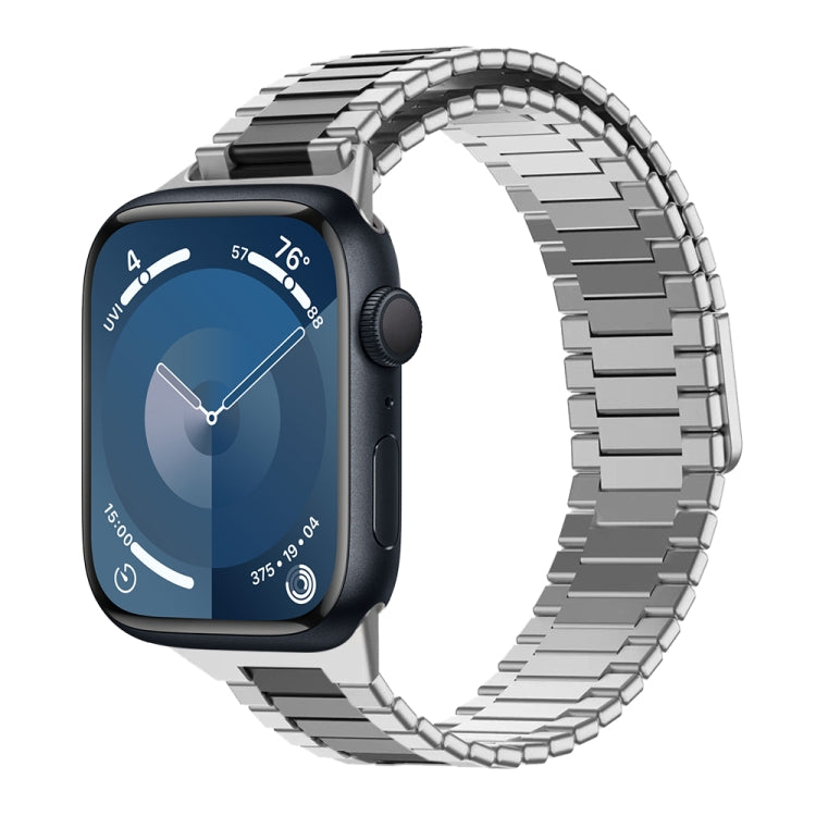 Magnetisches Uhrenarmband aus Bambus-Edelstahlmetall, für Apple Watch SE 2023 44mm, für Apple Watch SE 2023 40mm, für Apple Watch Ultra 2 49mm, für Apple Watch Series 9 45mm, für Apple Watch Series 9 41mm, für Apple Watch Ultra 49mm
