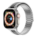 Magnetisches Uhrenarmband aus Bambus-Edelstahlmetall, für Apple Watch SE 2023 44mm, für Apple Watch SE 2023 40mm, für Apple Watch Ultra 2 49mm, für Apple Watch Series 9 45mm, für Apple Watch Series 9 41mm, für Apple Watch Ultra 49mm