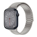 Armband aus Bambus und magnetischem Edelstahl, für Apple Watch Series 8 41mm, für Apple Watch Series 8 45mm, für Apple Watch SE 2022 40mm, für Apple Watch SE 2022 44mm, für Apple Watch Series 7 41mm, für Apple Watch Series 7 45mm