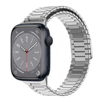 Armband aus Bambus und magnetischem Edelstahl, für Apple Watch Series 8 41mm, für Apple Watch Series 8 45mm, für Apple Watch SE 2022 40mm, für Apple Watch SE 2022 44mm, für Apple Watch Series 7 41mm, für Apple Watch Series 7 45mm