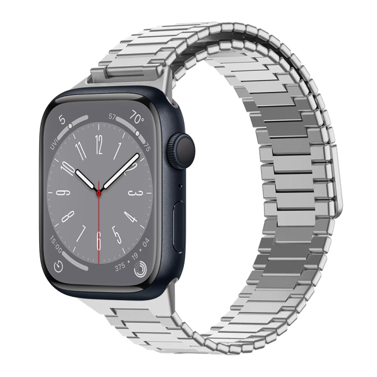 Armband aus Bambus und magnetischem Edelstahl, für Apple Watch Series 8 41mm, für Apple Watch Series 8 45mm, für Apple Watch SE 2022 40mm, für Apple Watch SE 2022 44mm, für Apple Watch Series 7 41mm, für Apple Watch Series 7 45mm
