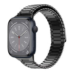 Armband aus Bambus und magnetischem Edelstahl, für Apple Watch Series 8 41mm, für Apple Watch Series 8 45mm, für Apple Watch SE 2022 40mm, für Apple Watch SE 2022 44mm, für Apple Watch Series 7 41mm, für Apple Watch Series 7 45mm