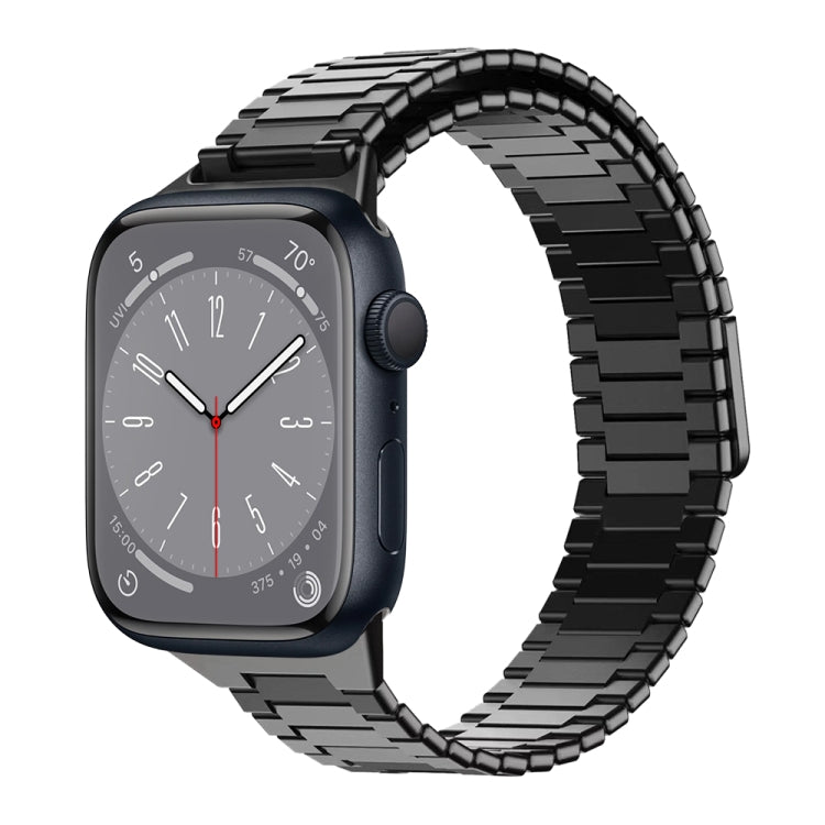Armband aus Bambus und magnetischem Edelstahl, für Apple Watch Series 8 41mm, für Apple Watch Series 8 45mm, für Apple Watch SE 2022 40mm, für Apple Watch SE 2022 44mm, für Apple Watch Series 7 41mm, für Apple Watch Series 7 45mm