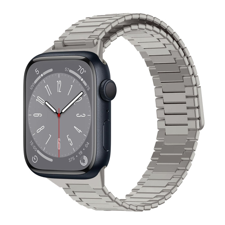 Armband aus Bambus und magnetischem Edelstahl, für Apple Watch Series 8 41mm, für Apple Watch Series 8 45mm, für Apple Watch SE 2022 40mm, für Apple Watch SE 2022 44mm, für Apple Watch Series 7 41mm, für Apple Watch Series 7 45mm