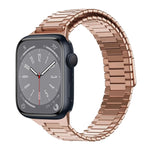 Armband aus Bambus und magnetischem Edelstahl, für Apple Watch Series 8 41mm, für Apple Watch Series 8 45mm, für Apple Watch SE 2022 40mm, für Apple Watch SE 2022 44mm, für Apple Watch Series 7 41mm, für Apple Watch Series 7 45mm