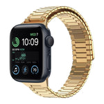 Armband aus Bambus und magnetischem Edelstahl, für Apple Watch Series 8 41mm, für Apple Watch Series 8 45mm, für Apple Watch SE 2022 40mm, für Apple Watch SE 2022 44mm, für Apple Watch Series 7 41mm, für Apple Watch Series 7 45mm