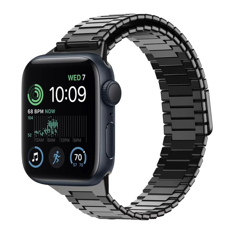 Armband aus Bambus und magnetischem Edelstahl, für Apple Watch Series 8 41mm, für Apple Watch Series 8 45mm, für Apple Watch SE 2022 40mm, für Apple Watch SE 2022 44mm, für Apple Watch Series 7 41mm, für Apple Watch Series 7 45mm
