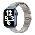 Armband aus Bambus und magnetischem Edelstahl, für Apple Watch Series 8 41mm, für Apple Watch Series 8 45mm, für Apple Watch SE 2022 40mm, für Apple Watch SE 2022 44mm, für Apple Watch Series 7 41mm, für Apple Watch Series 7 45mm