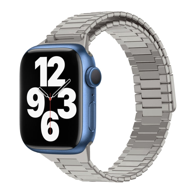Armband aus Bambus und magnetischem Edelstahl, für Apple Watch Series 8 41mm, für Apple Watch Series 8 45mm, für Apple Watch SE 2022 40mm, für Apple Watch SE 2022 44mm, für Apple Watch Series 7 41mm, für Apple Watch Series 7 45mm