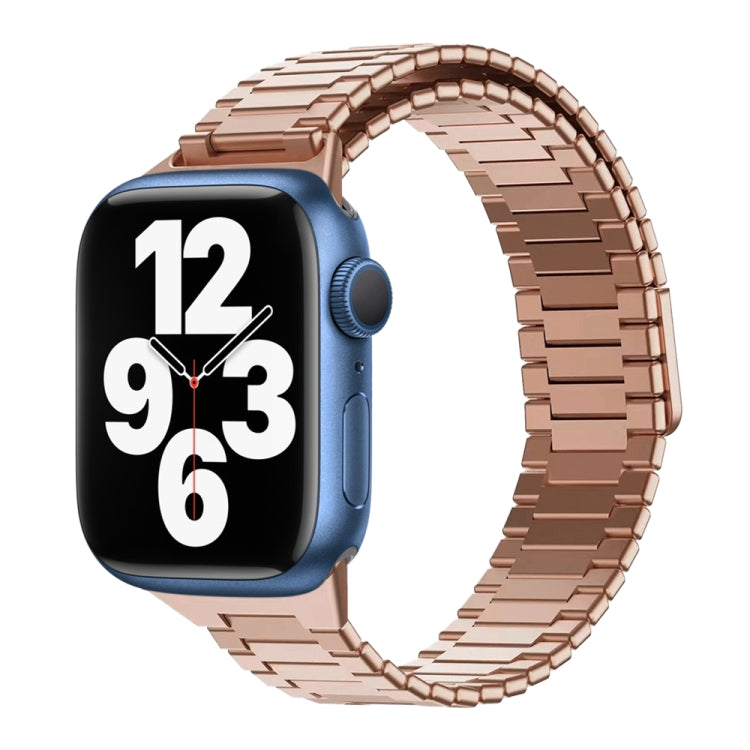 Armband aus Bambus und magnetischem Edelstahl, für Apple Watch Series 8 41mm, für Apple Watch Series 8 45mm, für Apple Watch SE 2022 40mm, für Apple Watch SE 2022 44mm, für Apple Watch Series 7 41mm, für Apple Watch Series 7 45mm