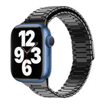 Armband aus Bambus und magnetischem Edelstahl, für Apple Watch Series 8 41mm, für Apple Watch Series 8 45mm, für Apple Watch SE 2022 40mm, für Apple Watch SE 2022 44mm, für Apple Watch Series 7 41mm, für Apple Watch Series 7 45mm