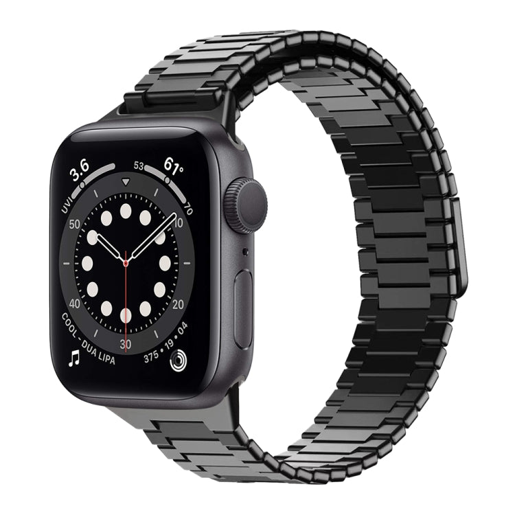 Magnetisches Uhrenarmband aus Bambus-Edelstahlmetall, für Apple Watch Series 6 40 mm, für Apple Watch Series 6 44 mm, für Apple Watch Series 5 44 mm, für Apple Watch Series 5 40 mm, für Apple Watch Series 4 44 mm, für Apple Watch Series 4 40 mm