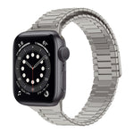 Magnetisches Uhrenarmband aus Bambus-Edelstahlmetall, für Apple Watch Series 6 40 mm, für Apple Watch Series 6 44 mm, für Apple Watch Series 5 44 mm, für Apple Watch Series 5 40 mm, für Apple Watch Series 4 44 mm, für Apple Watch Series 4 40 mm