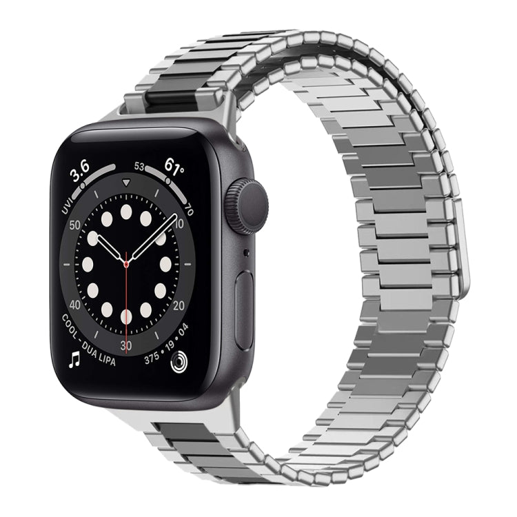 Magnetisches Uhrenarmband aus Bambus-Edelstahlmetall, für Apple Watch Series 6 40 mm, für Apple Watch Series 6 44 mm, für Apple Watch Series 5 44 mm, für Apple Watch Series 5 40 mm, für Apple Watch Series 4 44 mm, für Apple Watch Series 4 40 mm