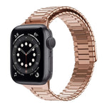 Magnetisches Uhrenarmband aus Bambus-Edelstahlmetall, für Apple Watch Series 6 40 mm, für Apple Watch Series 6 44 mm, für Apple Watch Series 5 44 mm, für Apple Watch Series 5 40 mm, für Apple Watch Series 4 44 mm, für Apple Watch Series 4 40 mm