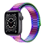 Magnetisches Uhrenarmband aus Bambus-Edelstahlmetall, für Apple Watch Series 6 40 mm, für Apple Watch Series 6 44 mm, für Apple Watch Series 5 44 mm, für Apple Watch Series 5 40 mm, für Apple Watch Series 4 44 mm, für Apple Watch Series 4 40 mm