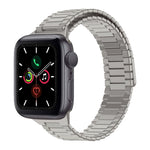 Magnetisches Uhrenarmband aus Bambus-Edelstahlmetall, für Apple Watch Series 6 40 mm, für Apple Watch Series 6 44 mm, für Apple Watch Series 5 44 mm, für Apple Watch Series 5 40 mm, für Apple Watch Series 4 44 mm, für Apple Watch Series 4 40 mm
