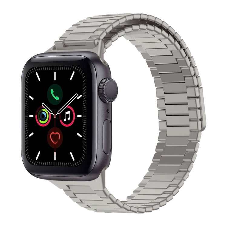 Magnetisches Uhrenarmband aus Bambus-Edelstahlmetall, für Apple Watch Series 6 40 mm, für Apple Watch Series 6 44 mm, für Apple Watch Series 5 44 mm, für Apple Watch Series 5 40 mm, für Apple Watch Series 4 44 mm, für Apple Watch Series 4 40 mm
