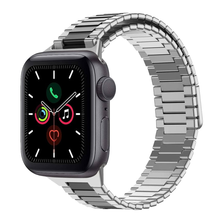 Magnetisches Uhrenarmband aus Bambus-Edelstahlmetall, für Apple Watch Series 6 40 mm, für Apple Watch Series 6 44 mm, für Apple Watch Series 5 44 mm, für Apple Watch Series 5 40 mm, für Apple Watch Series 4 44 mm, für Apple Watch Series 4 40 mm