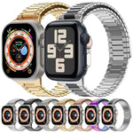 Armband aus Bambus und magnetischem Edelstahl, für Apple Watch Series 8 41mm, für Apple Watch Series 8 45mm, für Apple Watch SE 2022 40mm, für Apple Watch SE 2022 44mm, für Apple Watch Series 7 41mm, für Apple Watch Series 7 45mm