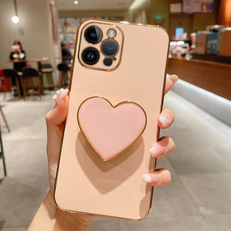 Handyhülle aus TPU mit galvanisiertem Liebesherzhalter, für iPhone 14 Pro Max, für iPhone SE 2022 / 2020 / 7 / 8, für iPhone 13 Pro Max, für iPhone 13 Pro, für iPhone 13, für iPhone 13 mini, für iPhone 12, für iPhone 12 Pro Max