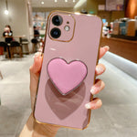 Handyhülle aus TPU mit galvanisiertem Liebesherzhalter, für iPhone 14 Pro Max, für iPhone SE 2022 / 2020 / 7 / 8, für iPhone 13 Pro Max, für iPhone 13 Pro, für iPhone 13, für iPhone 13 mini, für iPhone 12, für iPhone 12 Pro Max