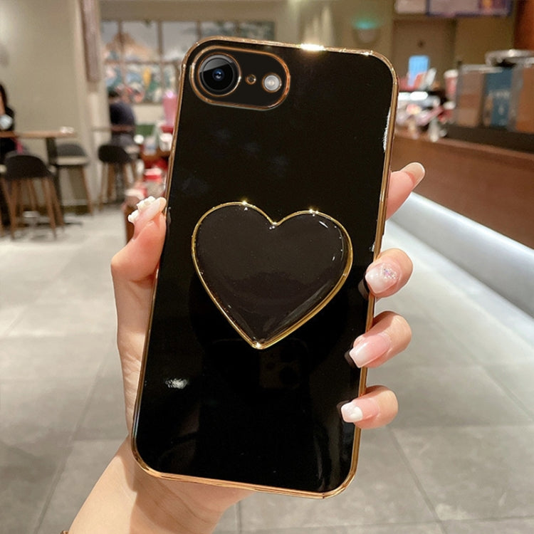 Handyhülle aus TPU mit galvanisiertem Liebesherzhalter, für iPhone 14 Pro Max, für iPhone SE 2022 / 2020 / 7 / 8, für iPhone 13 Pro Max, für iPhone 13 Pro, für iPhone 13, für iPhone 13 mini, für iPhone 12, für iPhone 12 Pro Max