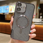 Glitter Electroplating MagSafe TPU Phone Case, For iPhone 16 Pro, For iPhone 16 Plus, For iPhone 16, For iPhone 15 Pro Max, For iPhone 15 Pro, For iPhone 15 Plus