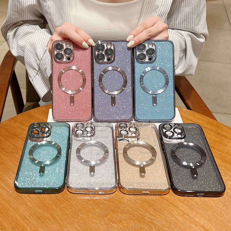 Glitter Electroplating MagSafe TPU Phone Case, For iPhone 16 Pro, For iPhone 16 Plus, For iPhone 16, For iPhone 15 Pro Max, For iPhone 15 Pro, For iPhone 15 Plus