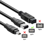 JUNSUNMAY Firewire IEEE 1394 6-Pin Stecker zu USB 2.0 Stecker Adapter Kabel, 1,8m, 3m, 4,5m