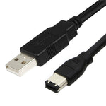 JUNSUNMAY Firewire IEEE 1394 6-Pin Stecker zu USB 2.0 Stecker Adapter Kabel, 1,8m, 3m, 4,5m