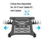 NB H100-FP Für 10-17 Zoll Gasfedermechanismus Vollbeweglicher Arm VESA Platte Desktop Laptophalterung, NB H100-FP