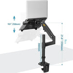 NB H100-FP Für 10-17 Zoll Gasfedermechanismus Vollbeweglicher Arm VESA Platte Desktop Laptophalterung, NB H100-FP