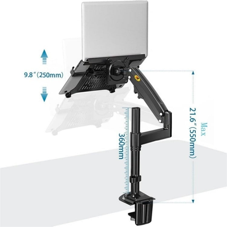 NB H100-FP Für 10-17 Zoll Gasfedermechanismus Vollbeweglicher Arm VESA Platte Desktop Laptophalterung, NB H100-FP